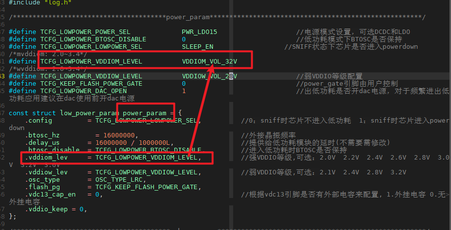 "AC104，AD14，AD15配置vddio档位"