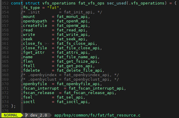 "fat文件系统支持的接口"