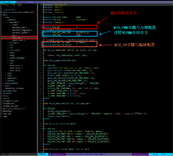 "mio_pwm与mio_io宏定义配置“